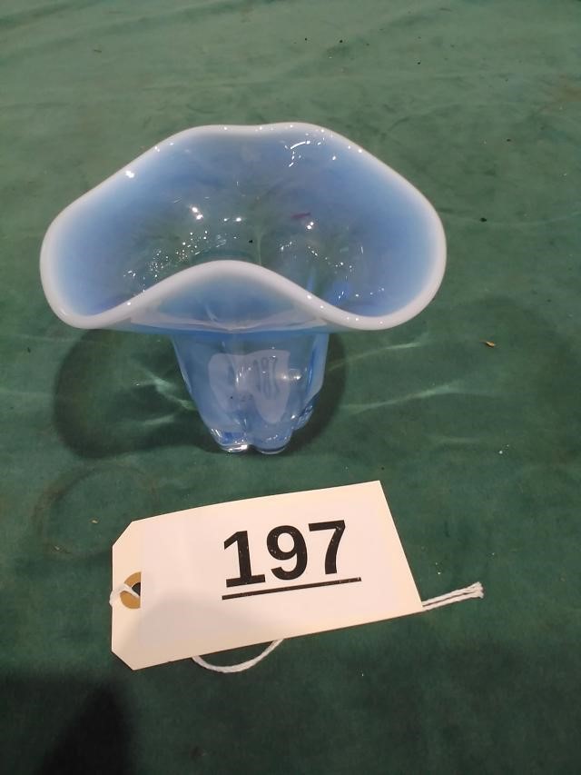 Duncan Blue Opalescence Vase
