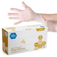 MED PRIDE Medical Vinyl Examination Gloves (Large,