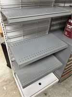 Gray Display End Cap with 2 Adjustable