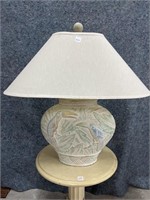 Tropical Bird Table Lamp with Shade