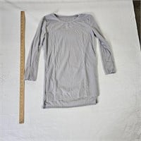 Gray Long-Sleeved Pajama Shirt