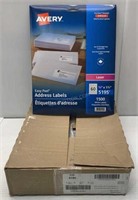 Case of 7500 Avery Address Labels - NEW