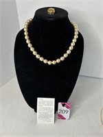 Joan Rivers Pearl Necklace & Pendant