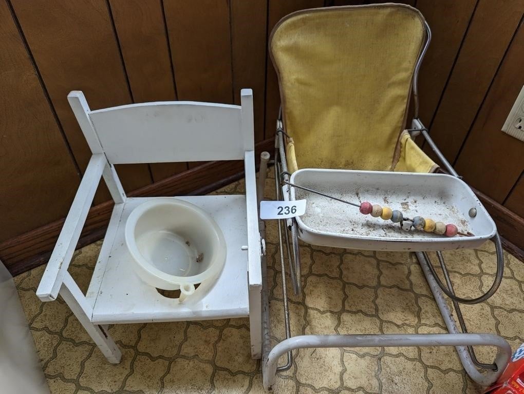Vintage Child's Jumpy Seat & Potty Chair