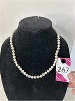 9" Pearl & 14K Gold Necklace