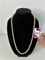 14" Pearl & 14K Gold Necklace