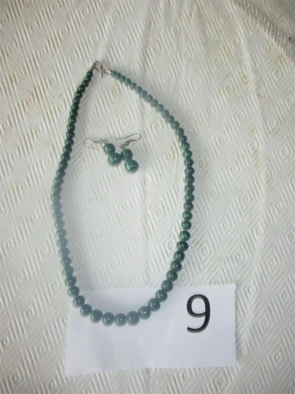 Necklace and Earrings --Possibly Agate