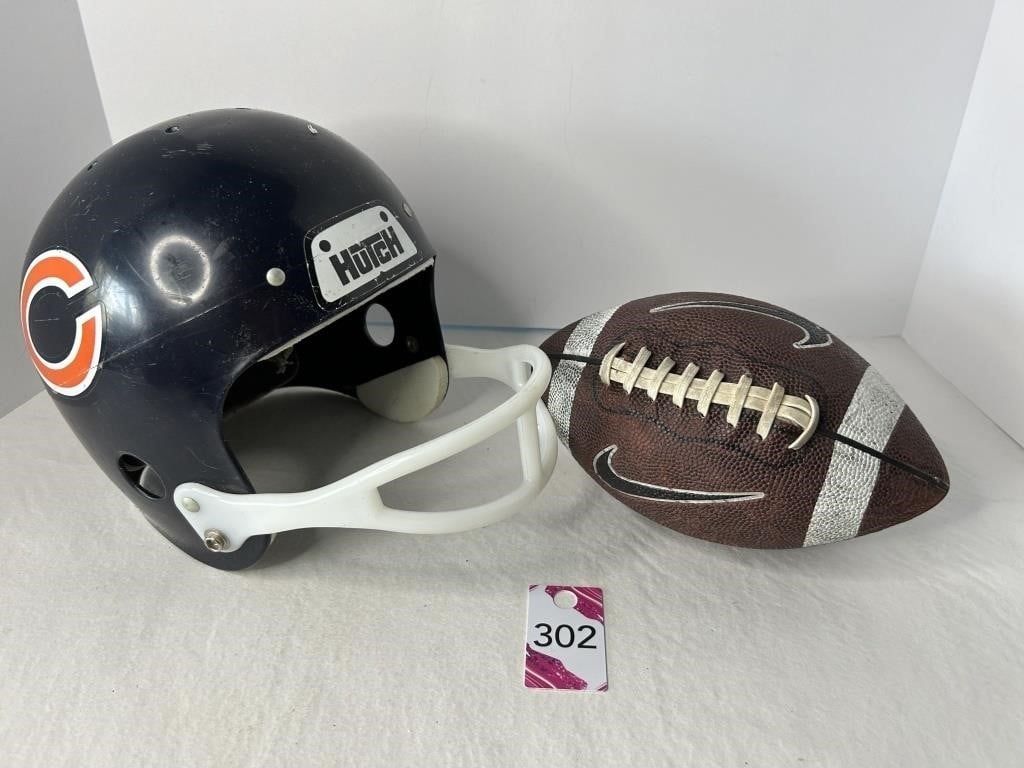 Kids Chicago Bears Helmet & Nike Football