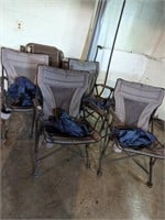 (4) Lawn Chairs w/ Bags + (2) Folding Lawn Chairs