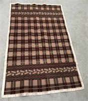 Vintage wool camp blanket 74”x48”