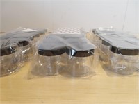36 Pack 6 OZ Plastic Jars Round Clear Cosmetic