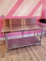 MAGNUM STAINLESS STEEL WORK TABLE W/ 10" B/S