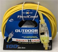 100Ft FlexiCord 14AWG Extension Cord - NEW