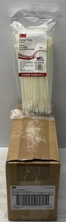 Case of 1000 3M 8" Cable Ties - NEW