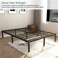 NEW! $82 Eavesince Full Size Bed Frame 14 Inch