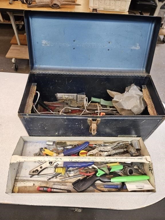 Tool Box with Hand Tools & Contents