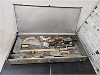 Large Metal Box with Concrete Tools