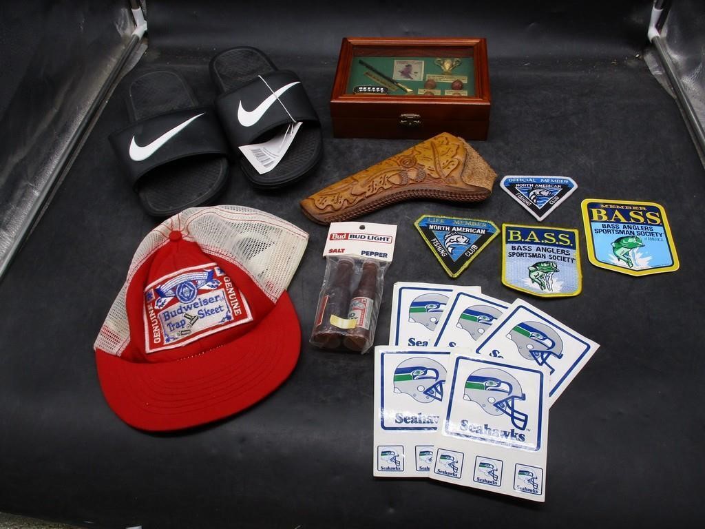 Fishing Patches, Hat, Seahawks Stickers
