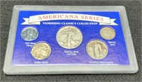 5 Coin Display "Vanishing Classics" Collection w/