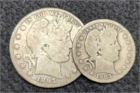 (2) Barber Coins: