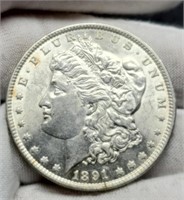 1891 Morgan Silver Dollar Gem BU