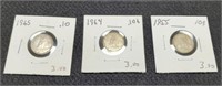 (3) Canada Silver Dimes