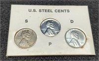 Set 1943-P,D,S Steel War Cents