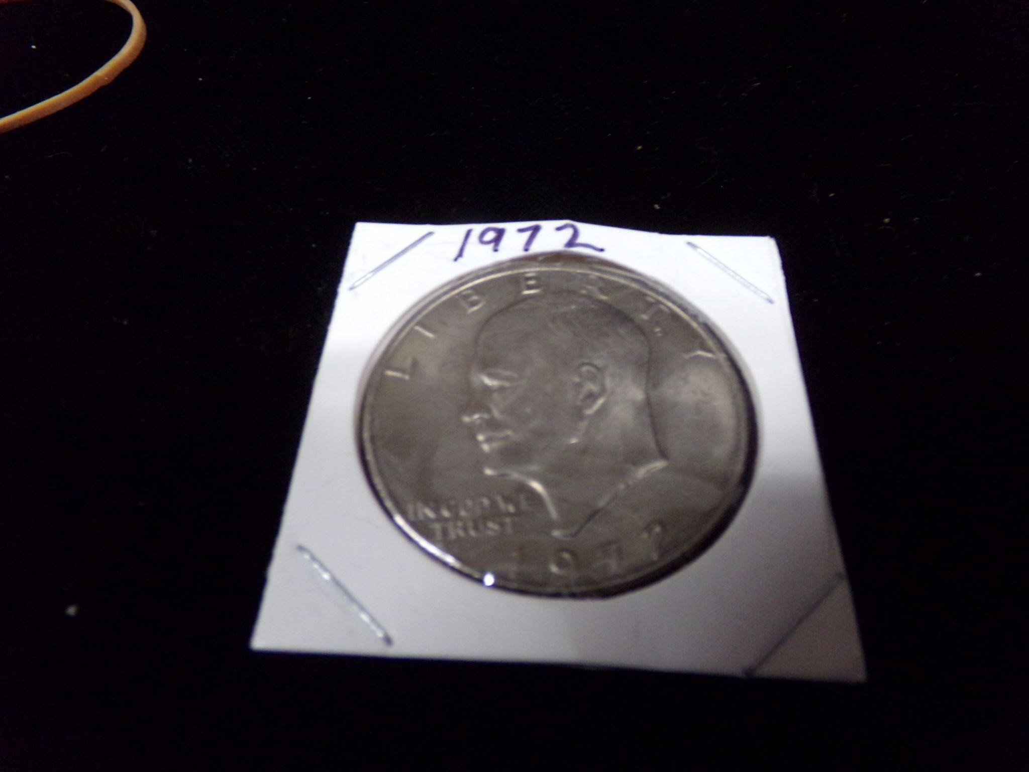 1 - 1972 silver dollar