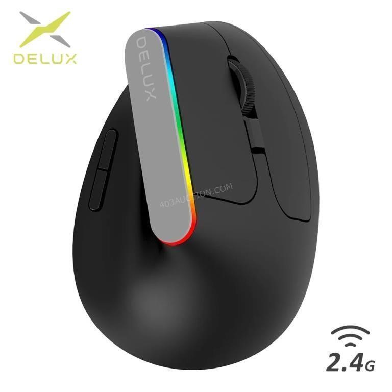 Delux M618C Wireless Ergo Vertical Mouse - NEW