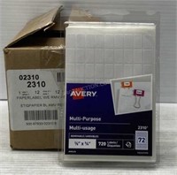 12 Packs of Avery Multi-Purpose Labels - NEW