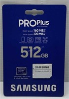 Samsung 512GB MicroSD w/SD Adapter - NEW