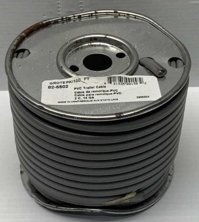 100ft Spool of 14AWG PVC Trailer Cable - NEW