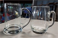 Two Awesome Clear Glass Mugs