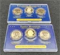 (2) 3 Presidential Dollar Coin Sets: