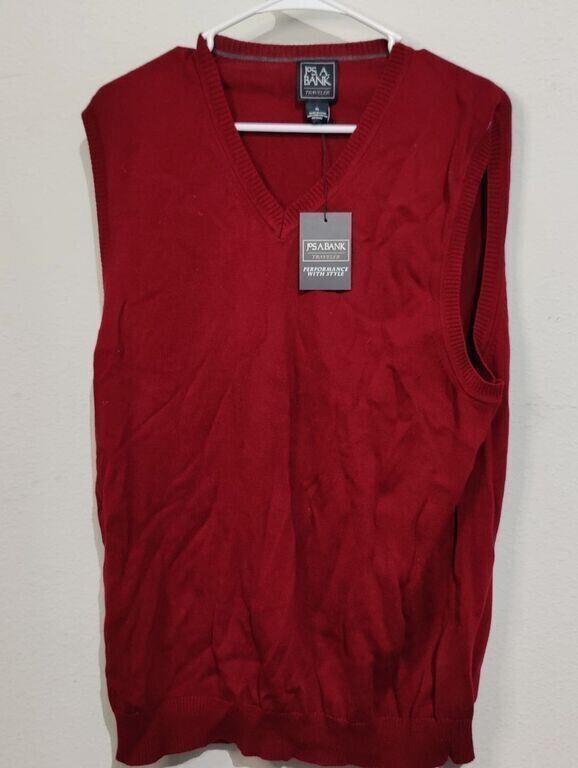 New JoS A Bank Sweater-vest SIZE XL RED