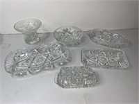 Assorted Crystal Serving Trays/Dishes