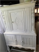 CHINA HUTCH PAINTED WHITE, 62" X 35" W X 16 " D