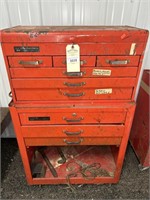 2 PC ROLLING TOOL BOX WITH CONTENTS
