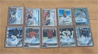 10 Various Autographed Baseball Cards