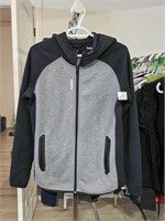 Grey and Black Reebok Zip Sweater