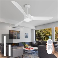 White 52inch Ceiling Fan with 3CCT Light