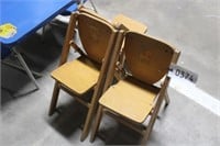 (3) Wooden Child's Folding Chairs