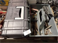 HUSKY TOOLBOX & PARTS CARRIER, BOTH W/ CONTENTS