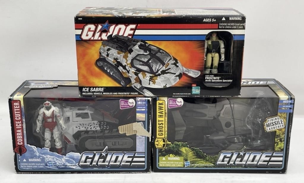 Lot Of (3) 2005-2010 G.I. Joe Vehicle Sets In