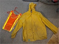 Large Yellow Raincoat & Safety Vest  (Living