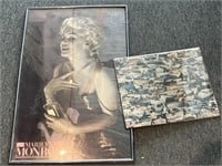 Marilyn Monroe Poster in Frame 25” x 37” and Car