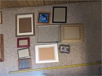 Assortment of medium and small picture frames