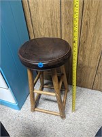 2ft tall wooden stool with cushion (Office)