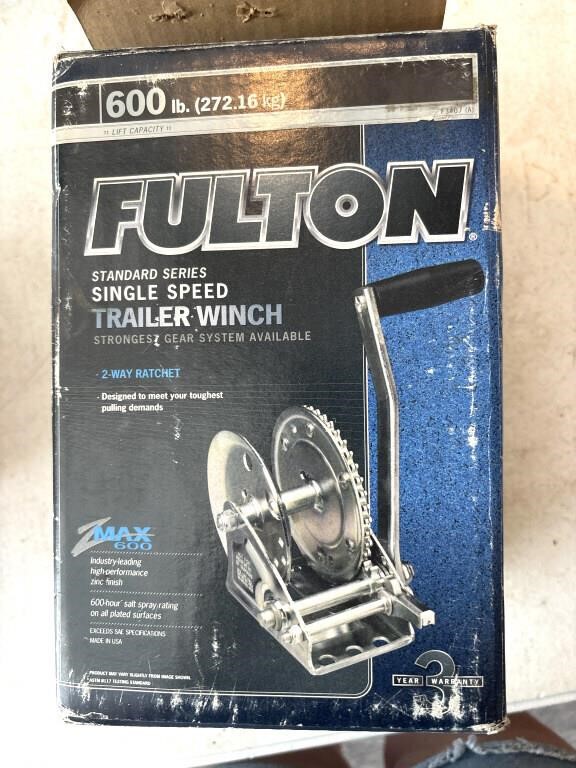 Fulton Single Speed Trailer Winch
