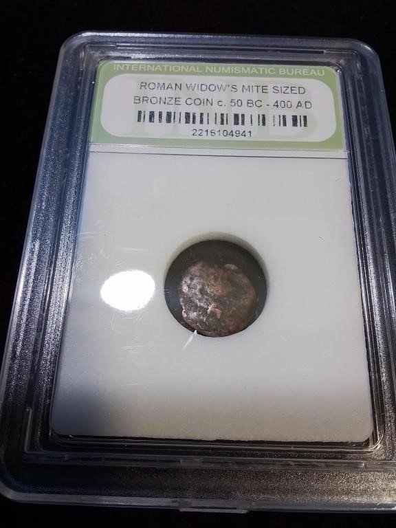 Roman widow's mite sized bronze coin
